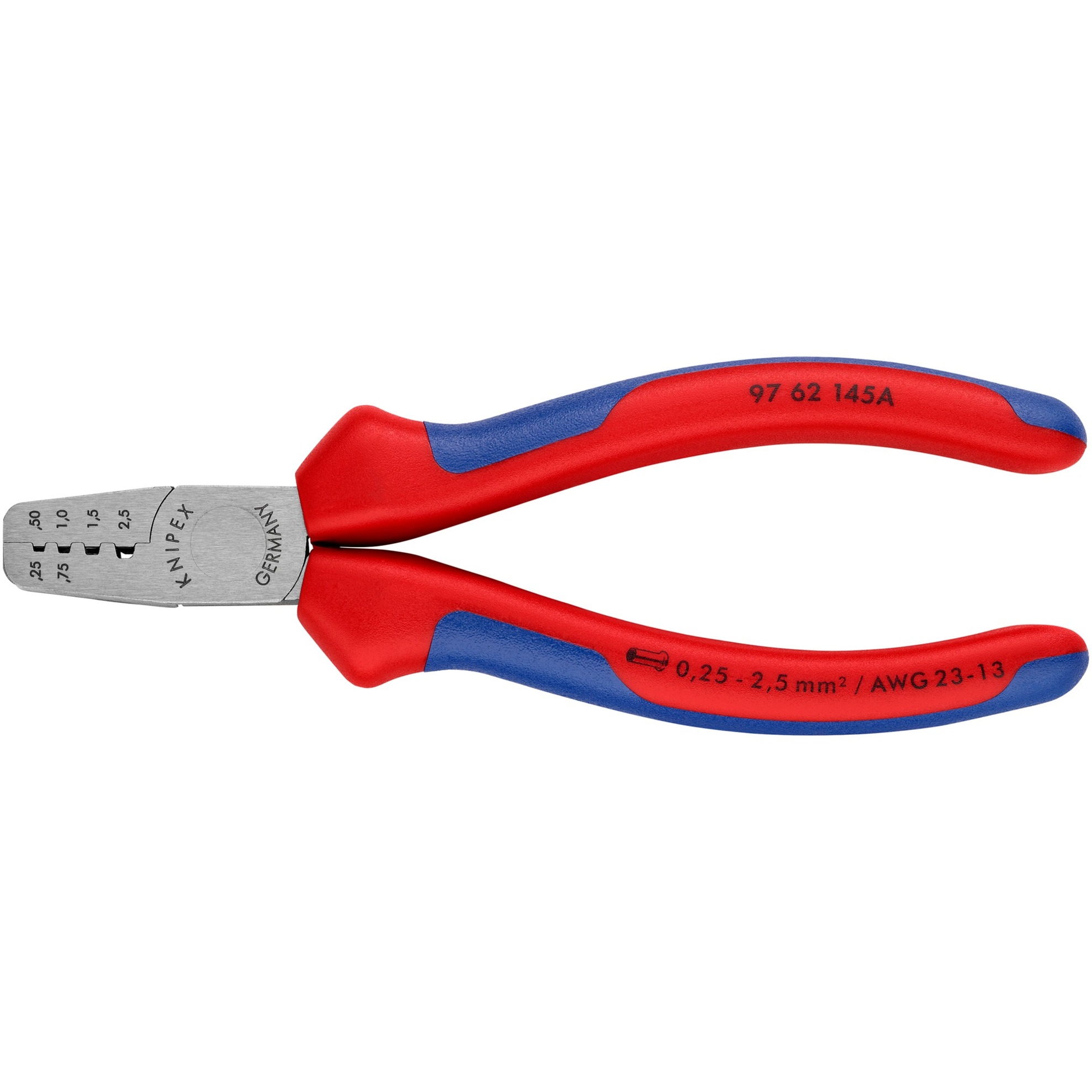 KNIPEX Crimpzange 97 62 145 A für Aderendhülsen 0,25 - 2,5mm²