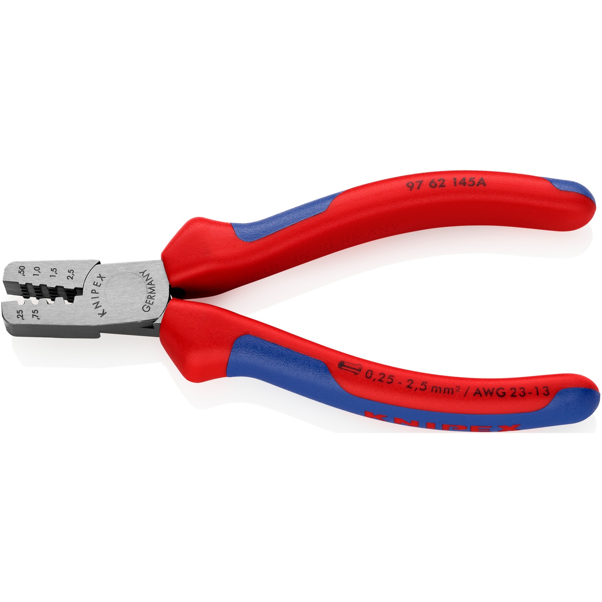 KNIPEX Crimpzange 97 62 145 A für Aderendhülsen 0,25 - 2,5mm²