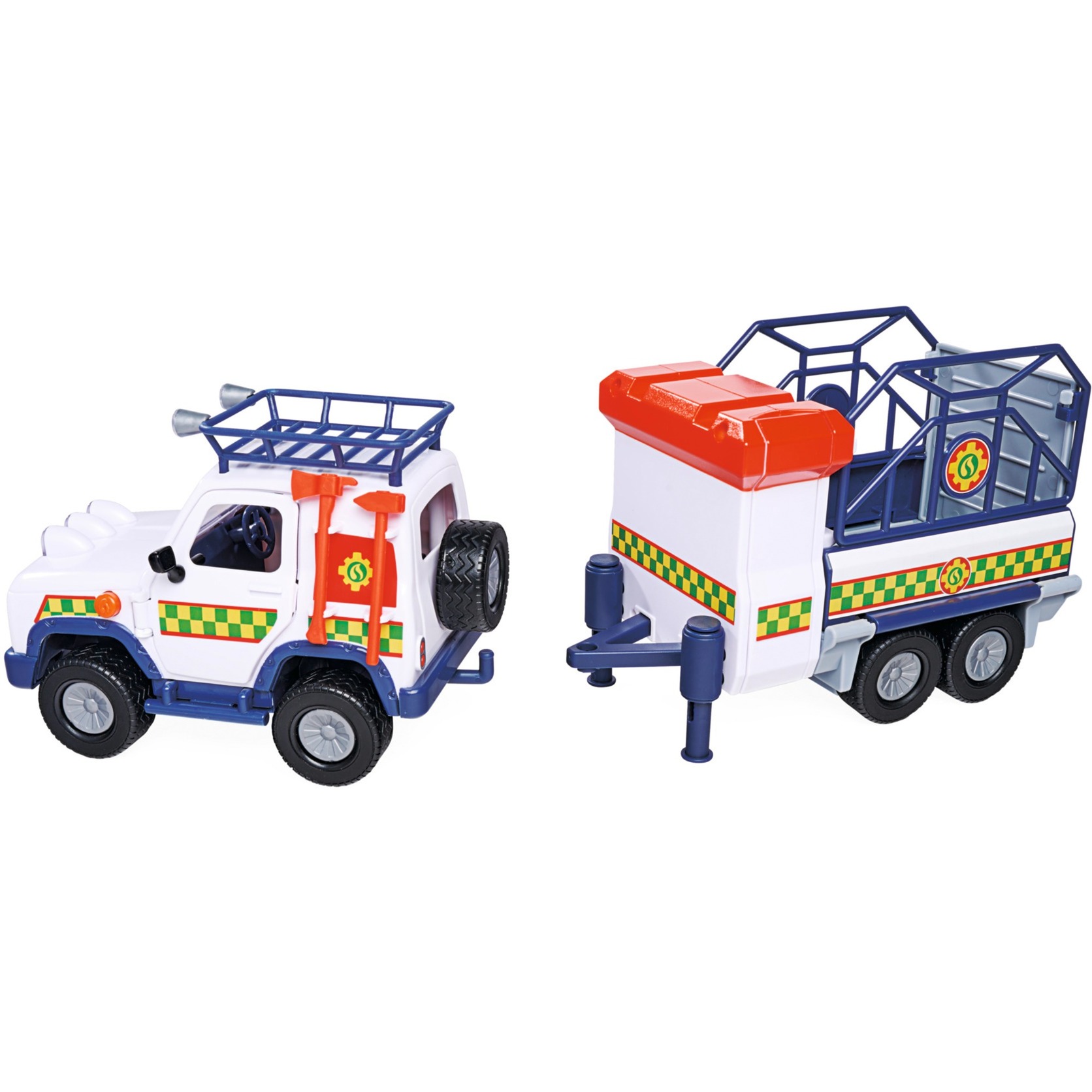 Simba Feuerwehrmann Sam Tierrettung mit Anhänger, Spielfahrzeug