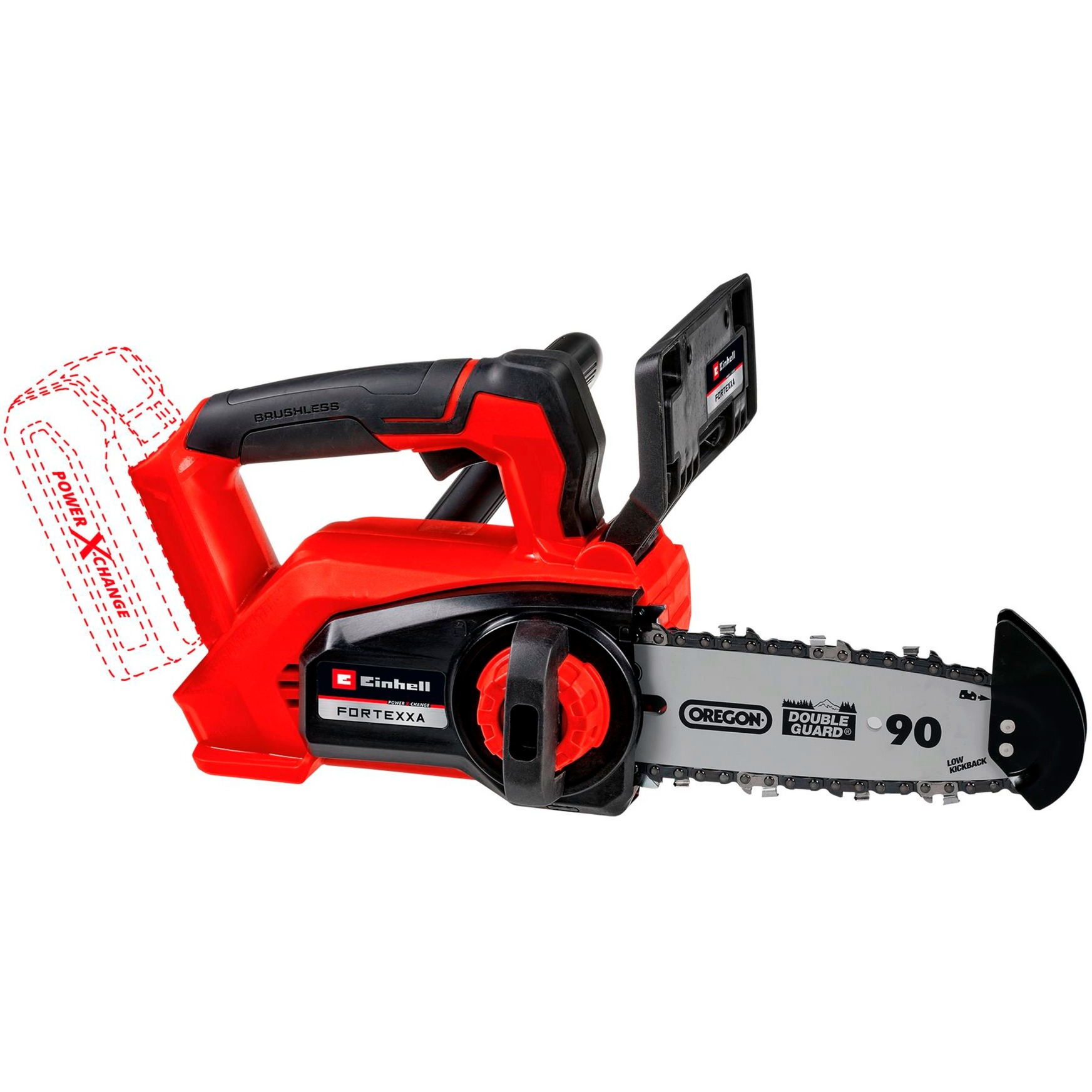 EINHELL Professional Akku-Kettensäge FORTEXXA 18/20 TH rot/schwarz, ohne Akku und Ladegerät