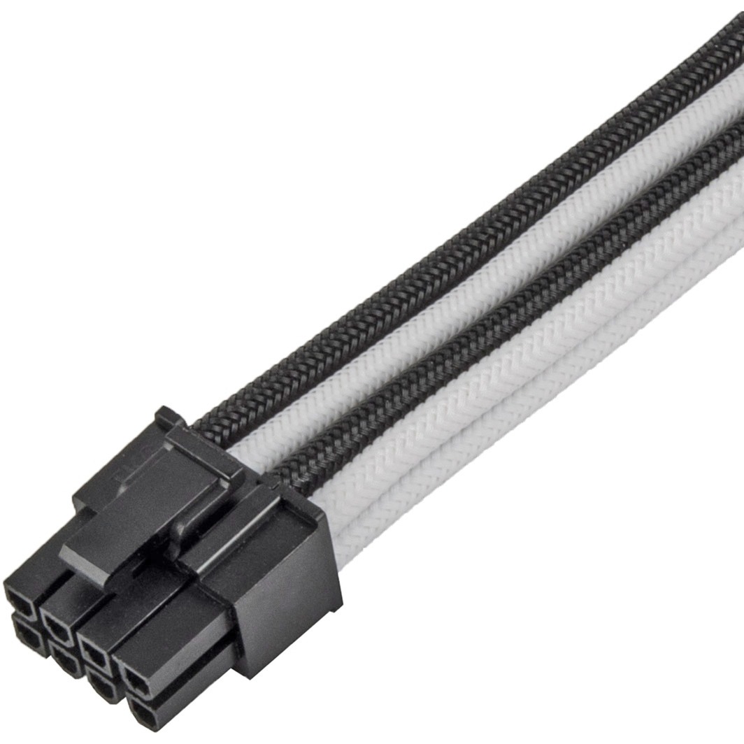 SilverStone PCIe Verlängerungskabel SST-PP07E-PCIBW schwarz/weiß, 30cm