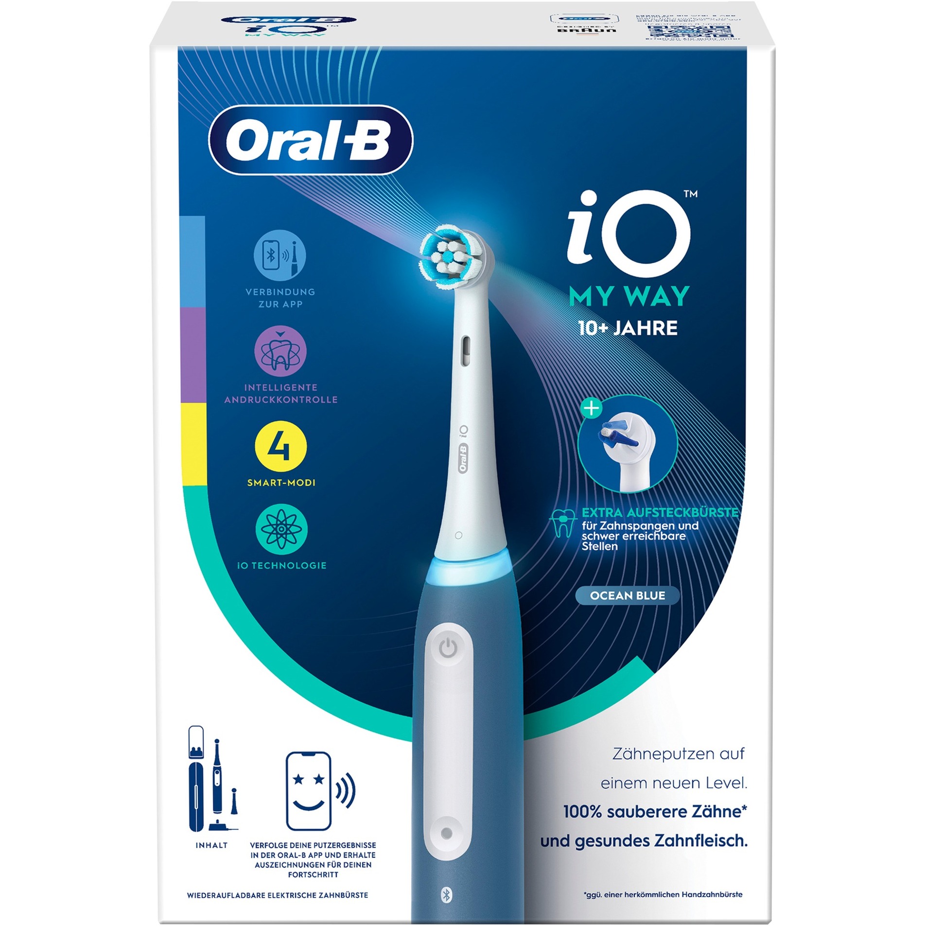 Braun Oral-B iO My Way, Elektrische Zahnbürste grau/weiß