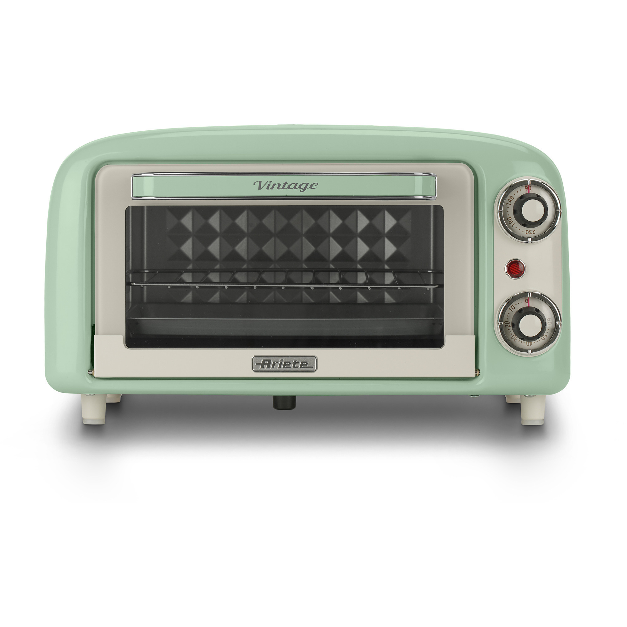 Ariete Mini-Backofen Vintage Green weiß/hellgrün, 800 Watt, 10 Liter