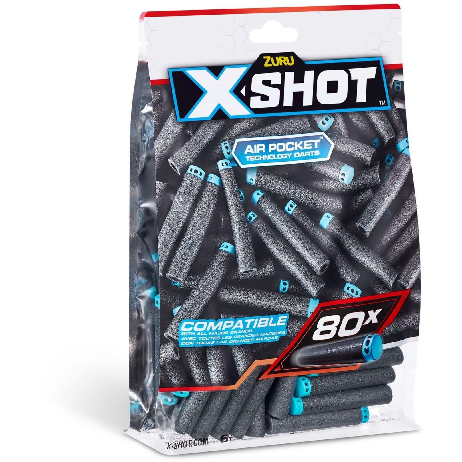 ZURU XSHOT Excel - Nachfüllpackung 80 Darts, Dartblaster