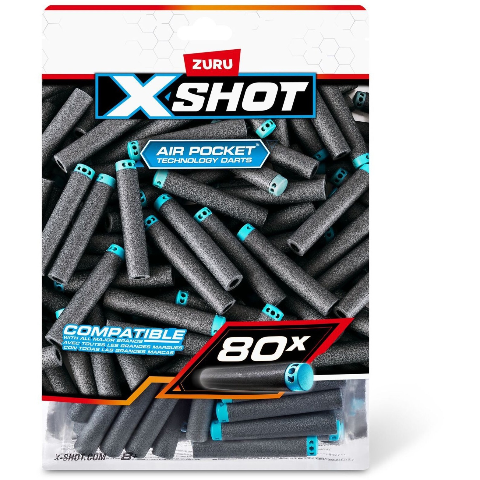 ZURU XSHOT Excel - Nachfüllpackung 80 Darts, Dartblaster