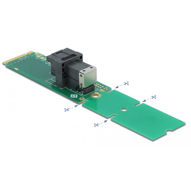 DeLOCK M.2 Key M zu SFF-8643 NVMe 22110 / 2280 / 2260, Schnittstellenkarte